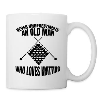 Knitting Seamstress Men's Sewing Gift Crochet - Mug - white - Right