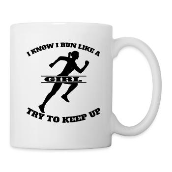 Jogger Fit Course à pied Cardio Training course de jogging - Mug blanc - blanc - Droite