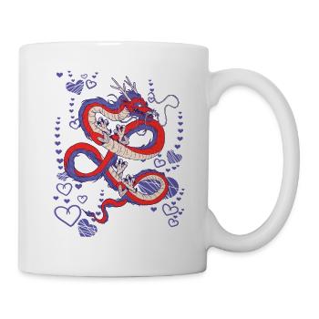 cooler japanischer Drache - Tasse - Weiß - Rechts
