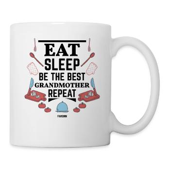 Eat Sleep Be The Best Grandmother Repeat - Tasse - Weiß - Rechts