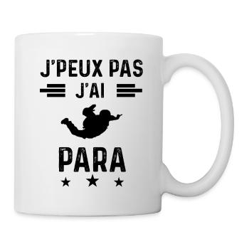 j'peux pas j'ai para parachutiste - Mug blanc - blanc - Droite