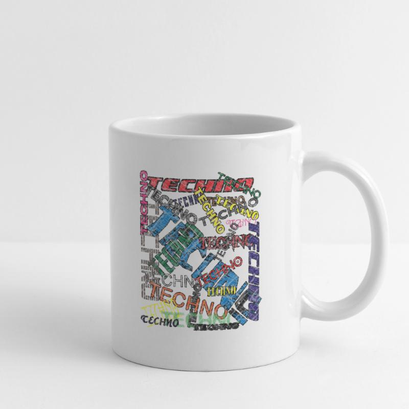 Techno Techno Techno | Nous aimons la techno Mug blanc