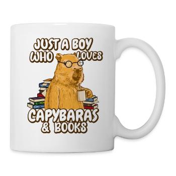 Juste un garçon qui aime Capybaras et les livres - Mug blanc - blanc - Droite