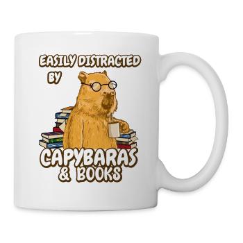 Easily distracted by Capybaras & Books - Mug - white - Right