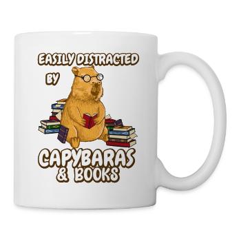 Facilement distrait par Capybaras & Books - Mug blanc - blanc - Droite