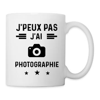 j'peux pas j'ai photographie photographe - Mug blanc - blanc - Droite