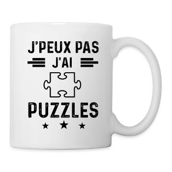 j'peux pas j'ai puzzles puzzle - Mug blanc - blanc - Droite