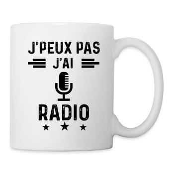j'peux pas j'ai radio audio - Mug blanc - blanc - Droite