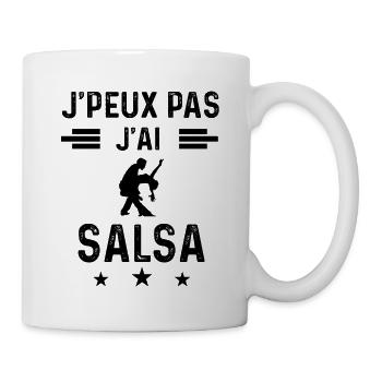 j'peux pas j'ai salsa danse - Mug blanc - blanc - Droite