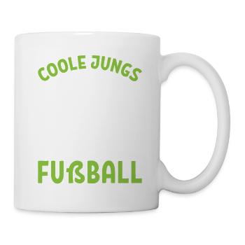 Coole Jungs Spielen Fußball - Tasse - Weiß - Rechts