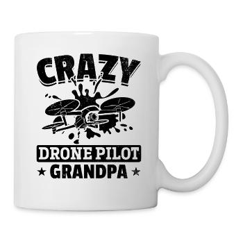 Crazy Drone Pilot Grandpa - Drone Pilot Grandpa - Tasse - Weiß - Rechts