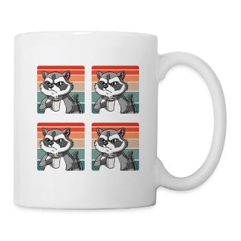 Meine 4 Stimmungen Kaffee Waschbär - Tasse - Weiß - Rechts
