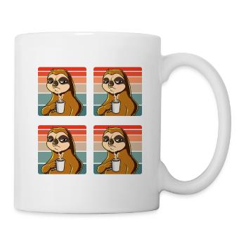 Meine 4 Stimmungen Kaffee Faultier - Tasse - Weiß - Rechts