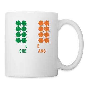 Fête de la Saint-Patrick Irlande Drapeau Clover Cadeau - Mug blanc - blanc - Droite