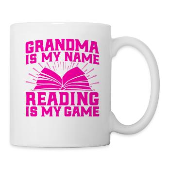Grand-mère est mon nom Lire est mon jeu Lire un livre - Mug blanc - blanc - Droite