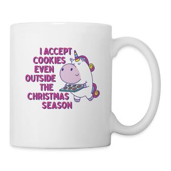 J’accepte les cookies même en dehors de la saison de Noël - Mug blanc - blanc - Droite