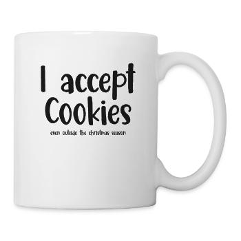J’accepte les cookies même en dehors de la saison de Noël - Mug blanc - blanc - Droite