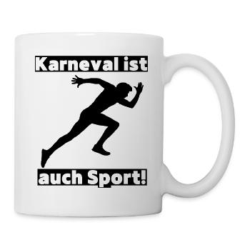 Partyspruch für Karneval, Kölle Alaaf - Kostümidee - Tasse - Weiß - Rechts