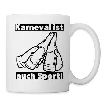 Partyspruch für Karneval, Kölle Alaaf - Kostümidee - Tasse - Weiß - Rechts