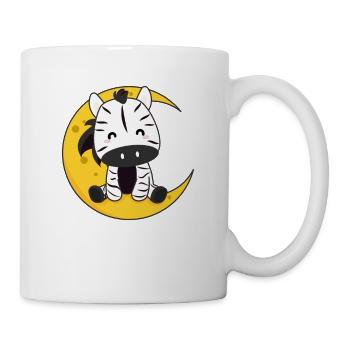 Lune zèbre animaux mignons pour les enfants pour la nuit - Mug blanc - blanc - Droite
