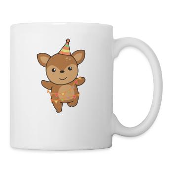 Reh zum Geburtstag für Kinder ein Geburtstags - Tasse - Weiß - Rechts