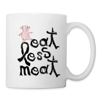 Trop de viande est malsain - Mug blanc - blanc - Droite