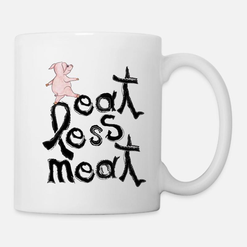 Zuviel Fleisch ist ungesund - Tasse - Weiß
