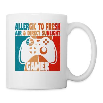 Funny gamer gaming video games gamers - Mug - white - Right