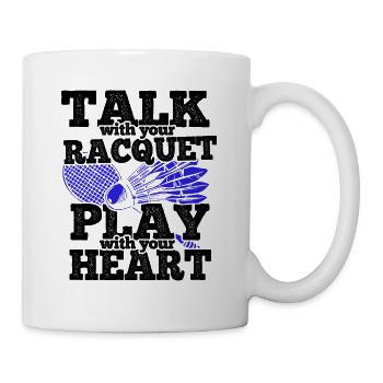 Badminton - Tasse - Weiß - Rechts