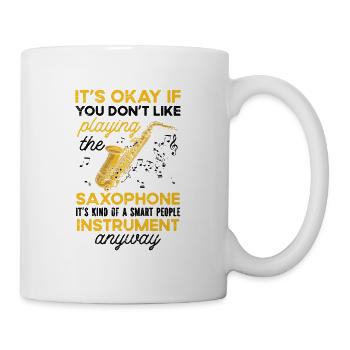 Saxophone musicians play jazz musicians - Mug - white - Right
