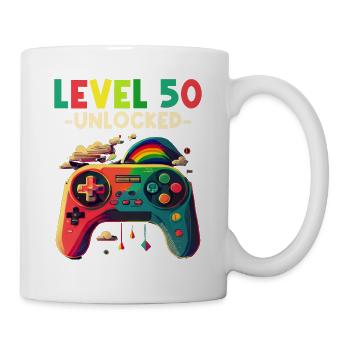 Niveau 50 ans Gaming 50s 50 Anniversaire - Mug blanc - blanc - Droite