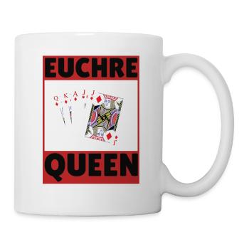 Euchre Queen - Euchre Spielerkartenspiel Euchre - Tasse - Weiß - Rechts