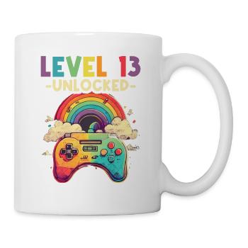 Level 13 Years Gaming 13er 13 Birthday - Mug - white - Right