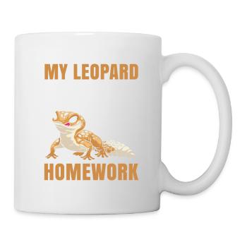My leopard gecko has eaten my homework - Mug - white - Right
