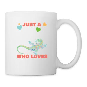 Nur Ein Mensch, Der Eidechsen Liebt - Tasse - Weiß - Rechts