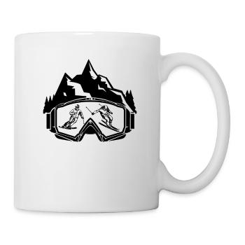 Ski goggles Skiers Ski mountains Winter - Mug - white - Right