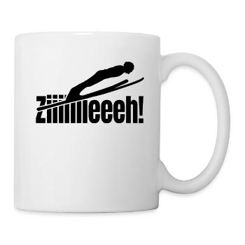 ZIEH Spruch Skispringer skispringen - Tasse - Weiß - Rechts