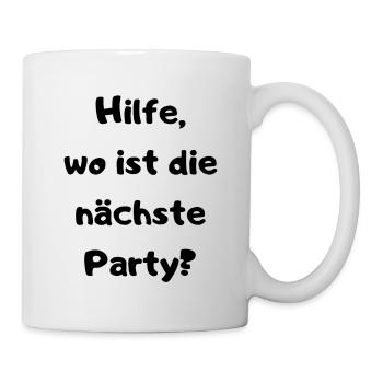 Partyspruch für Malle, Karneval ect. - Kostümidee - Tasse - Weiß - Rechts