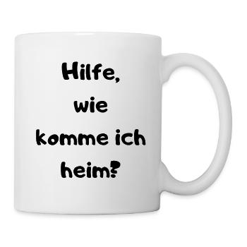 Witziger Spruch für Malle, Karneval ect. - Kostüm - Tasse - Weiß - Rechts