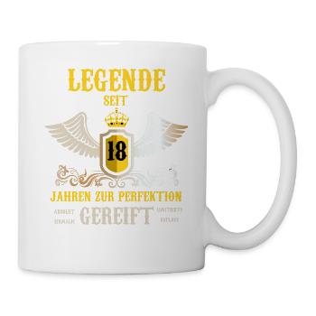 Legende seit 18 Jahren 18. Geburtstag - Tasse - Weiß - Rechts
