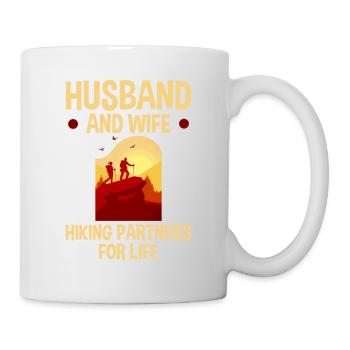 Mari et femme Partenaires de randonnée pour la vie 4 - Mug blanc - blanc - Droite