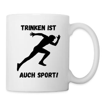 Trinken ist auch Sport! Party, Mallorca, JGA! - Tasse - Weiß - Rechts