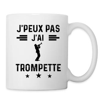 j'peux pas j'ai trompette trompettiste - Mug blanc - blanc - Droite