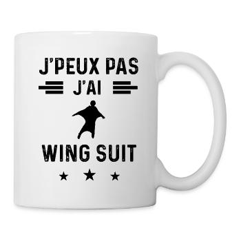 j'peux pas j'ai wing suit vol - Mug blanc - blanc - Droite