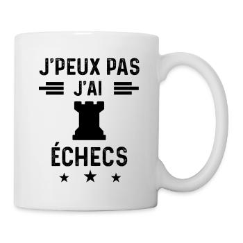 j'peux pas j'ai échecs tour tour - Mug blanc - blanc - Droite