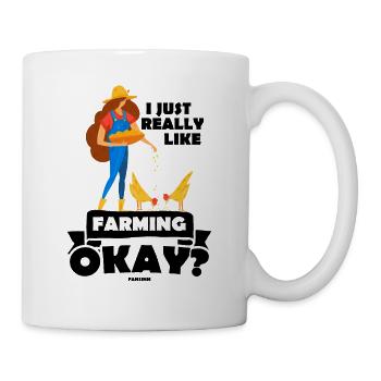 J’aime vraiment l’agriculture d’accord - Mug blanc - blanc - Droite
