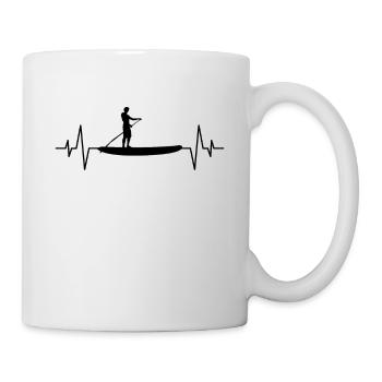 Surfen Herzschlag - Tasse - Weiß - Rechts