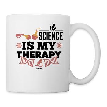 Science Is My Therapy - Tasse - Weiß - Rechts