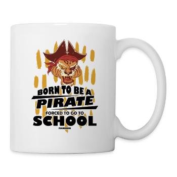 Né pour être un pirate forcé d’aller à l’école - Mug blanc - blanc - Droite