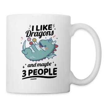 I Like Dragons And Maybe 3 People - Mug - white - Right